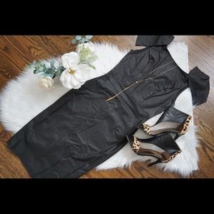 Pleather black dress